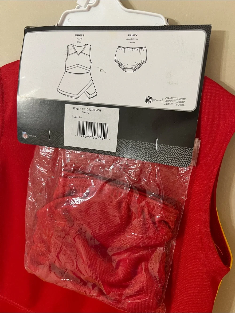 Kansas City Chiefs size 4 KC 2 Piece Cheerleaders Set
